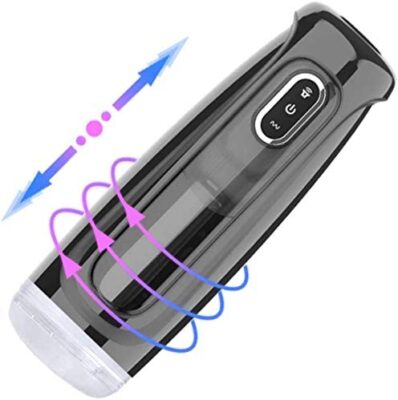 Male Masturbator Electric Automatic with 10 Thrusting & Spinning Modes, Masturbation Cup with 3D Realistic Vagina Pussy Oral Masturbators Pocket Pussy Sex Toys for  Male